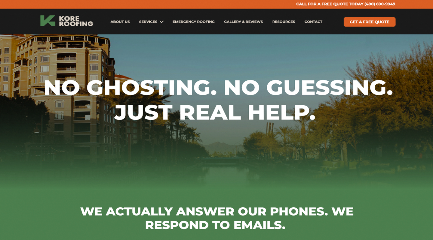 Kore Roofing — brand system