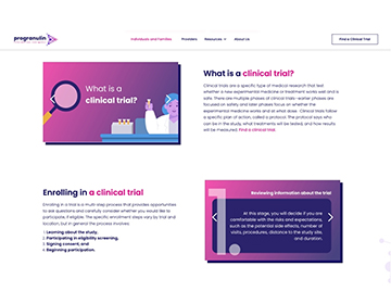 Website — patient and family hub